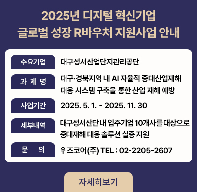 2025년 디지털 혁신기업 글로벌 성장 R바우처 지원사업 관련 협조 요청의 건